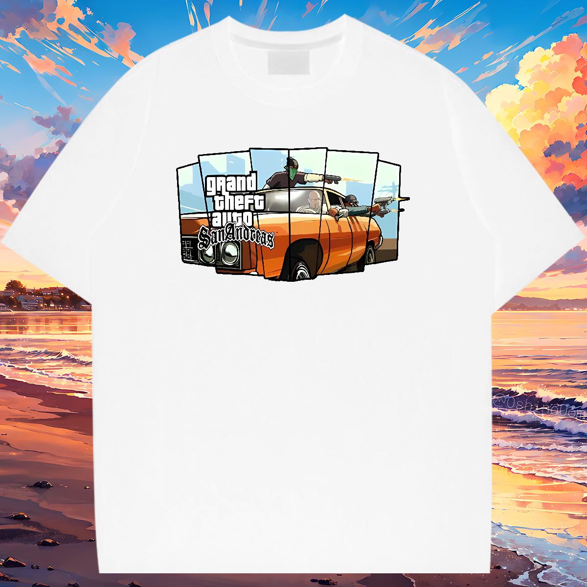 Classic Casual T Shirts Men racing 100% Cotton 230g Custom Big Size Summer Casual Tshirts Short Sleeve Cotton O-Neck Popular