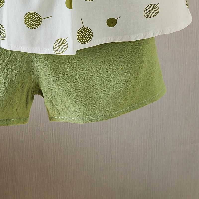 Clothing Sets 2021 New Fashion Baby Clothing Sets Children Sleeveless Top+Shorts 2Pcs Sets Girls Cute Suit 1-5Years Old Baby Clothes