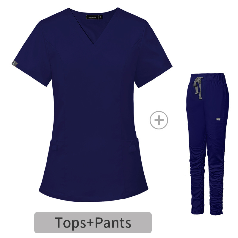 Scrub Set Scrubs for Women Uniform Undefined Designer Two Piece Set Women New Product Washable High Elasticity Leisure Time Fashion Temperament Loose 