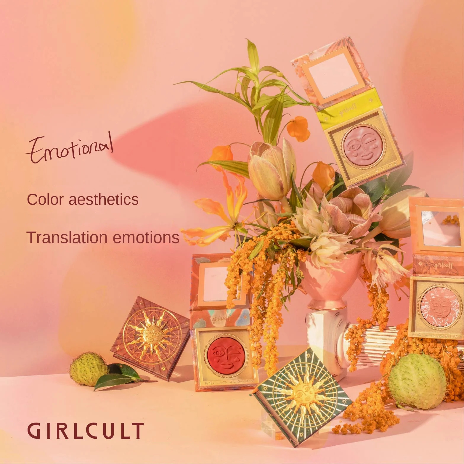 Girlcult Emotional Blush Highlighter Matte Fine Shimmer Blusher Face Cute Makeup Korean Cheek Pressed Powder 240715