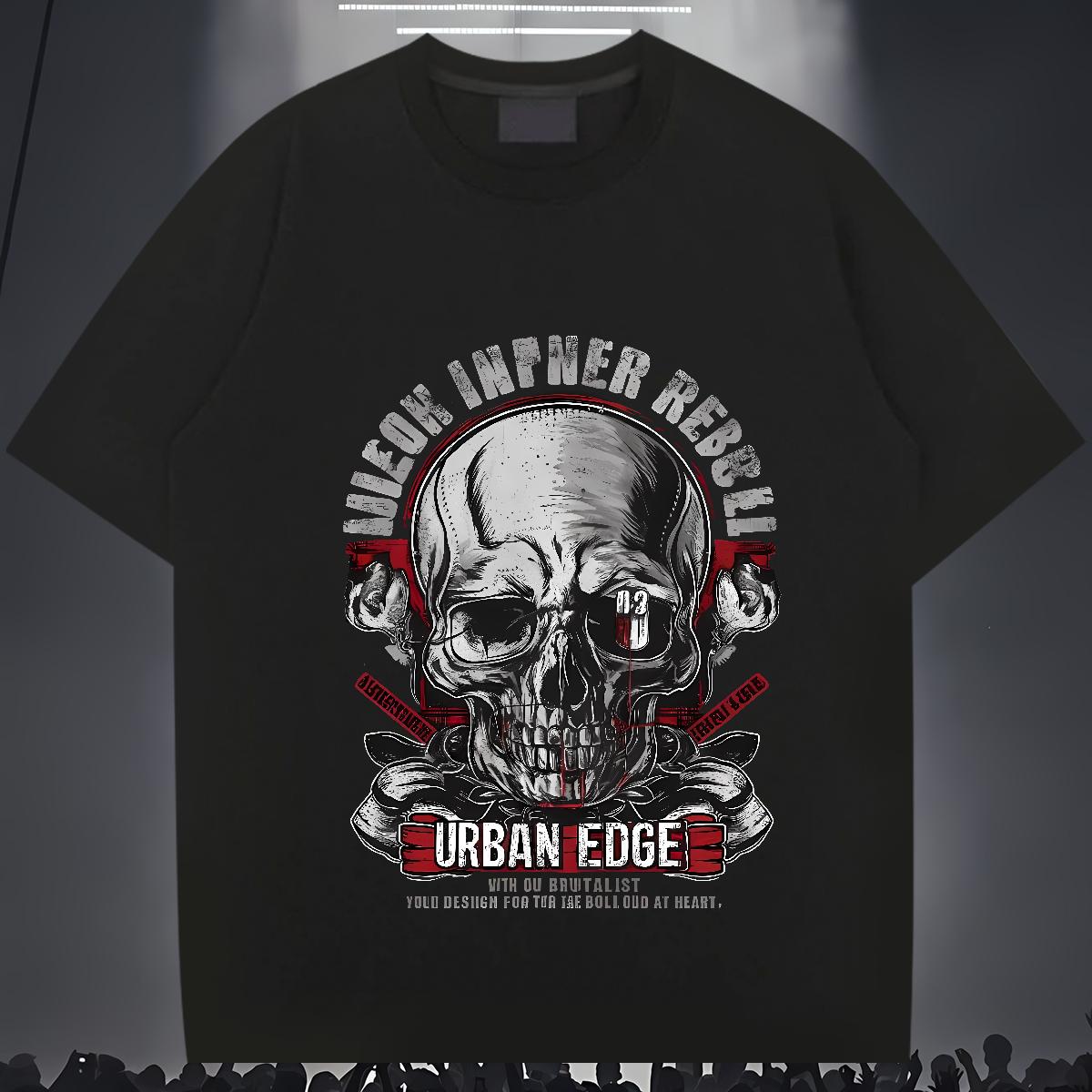 2024 Designer T-Shirts Skeleton 230g 100% Cotton Custom Printing Spring Summer Tshirts Cotton Breathable Short Sleeve Brand