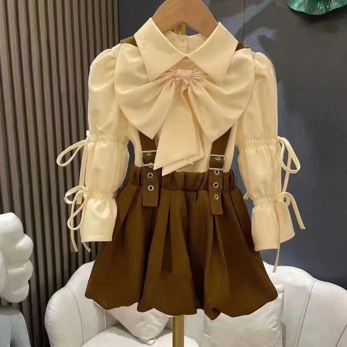 Clothing Sets Cute Girl Outfit Set Bow Clothes for Kid Girl Clothes Baby Fashion Summer Shirt+Skirt Toddler Fashion Children Clothing 2024 New