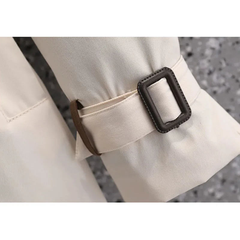 Autumn Korean Mid-length Trench Coat Women Fashion Contrast Color Patchwork Spring Windbreaker Coat Female Windproof Jacket 240716