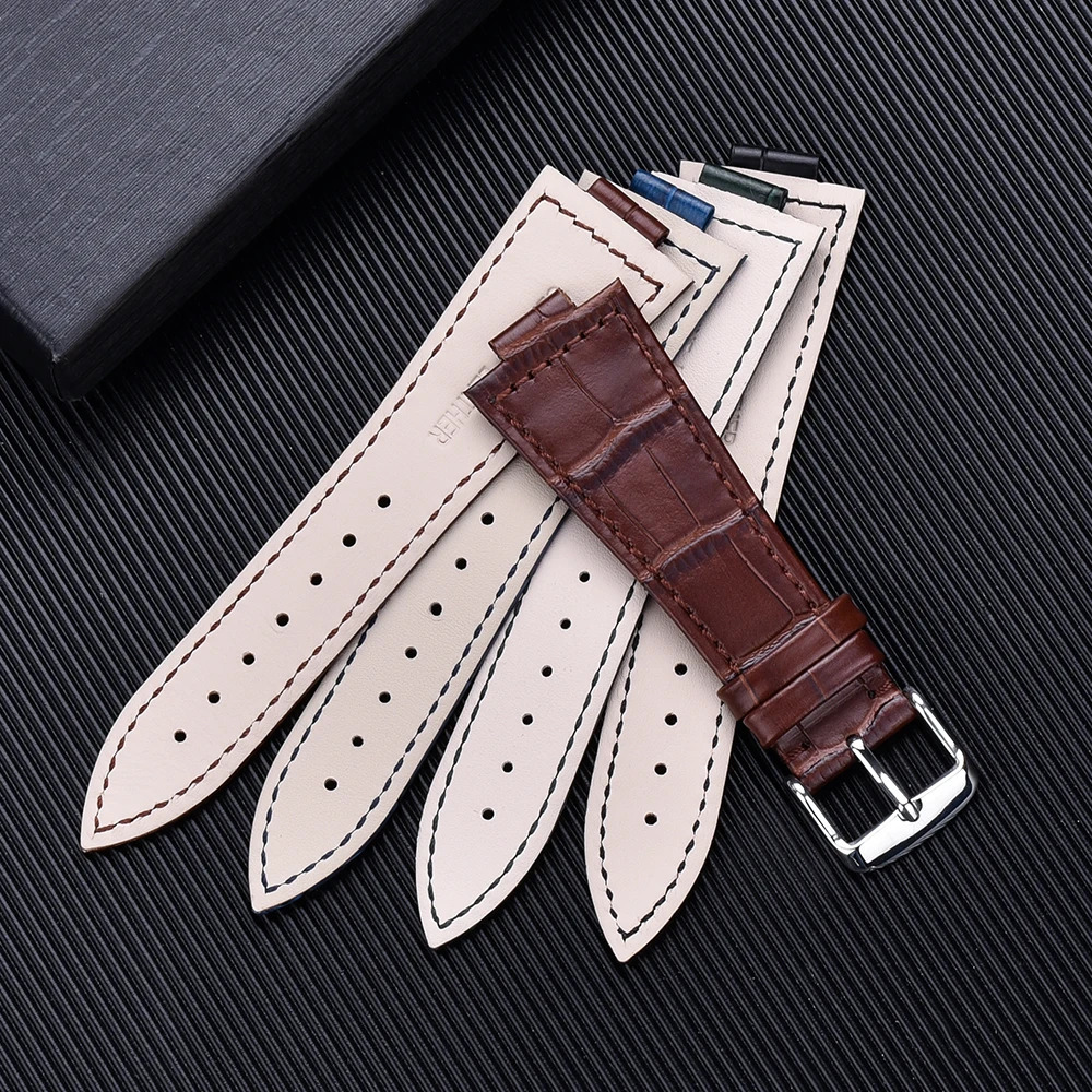 12mm Cowhide Leather Watchband For PRX series Strap T137407 T137410 Super Player Bracelet Convex End Mens Wrist Straps 240709