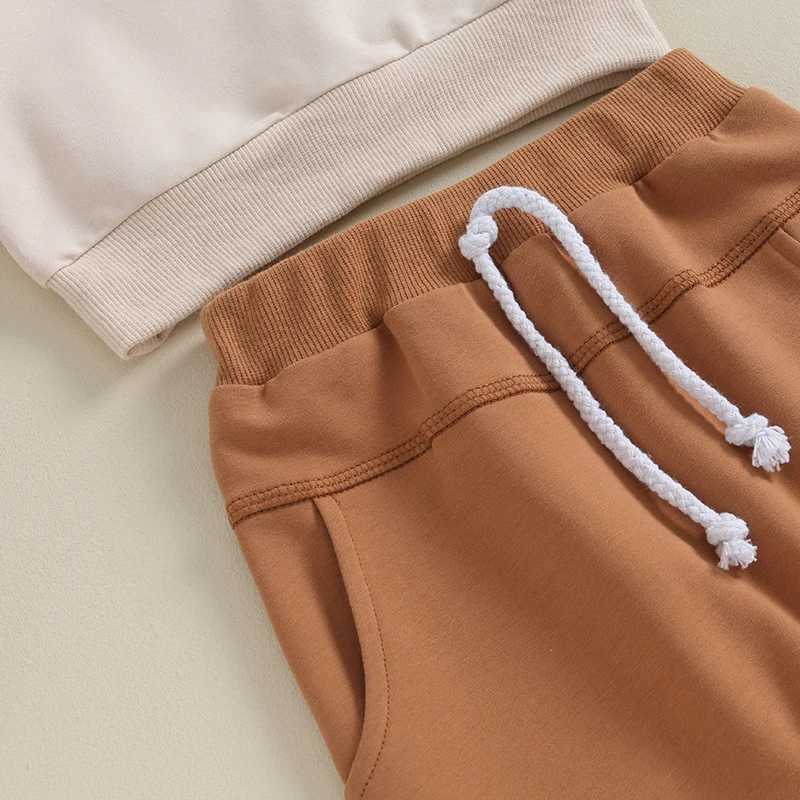 Clothing Sets Spring Autumn 0-3Years Newborn Baby Boy 2PCS Clothes Set Solid Color Sweatshirt Pants Toddler Clothes Outfit Baby Costume