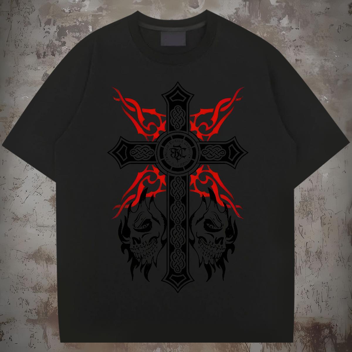 Casual New Men T Shirts fathion 230g Cotton Black Oversized Beach Men Tees O-Neck Short Sleeve Cotton Wholesale