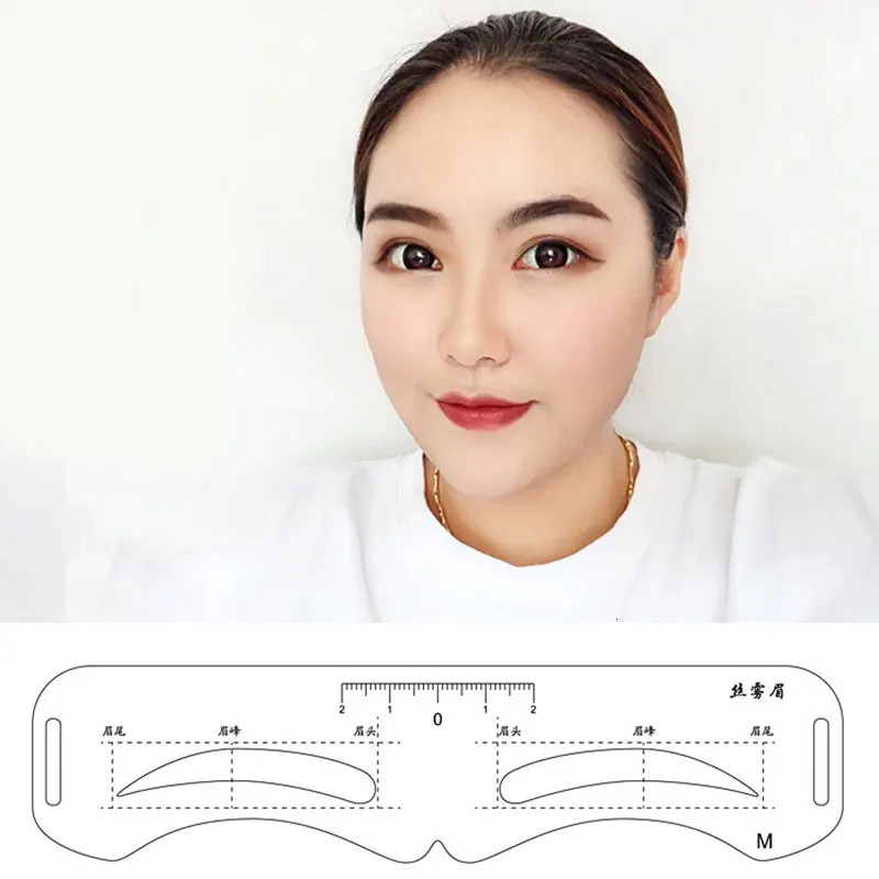 Reusable Eyebrow Shaper DIY 6-piece Set Soft Ruler Eyebrow Defined Eyebrow Stamping Card Soft Ruler Template Makeup Tool 240715