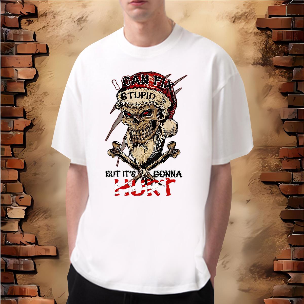 Popular T shirt Skeleton 230g Cotton Summer Casual Breathable Crew Neck Tshirts Brand Oversized 3XL 4XL Tees Shirts