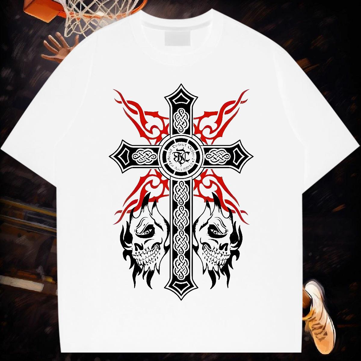 Wholesale Tshirts fathion 230g Cotton O-Neck Short Sleeve Cotton Casual Beach Mens T Shirts DIY New Designer Tees