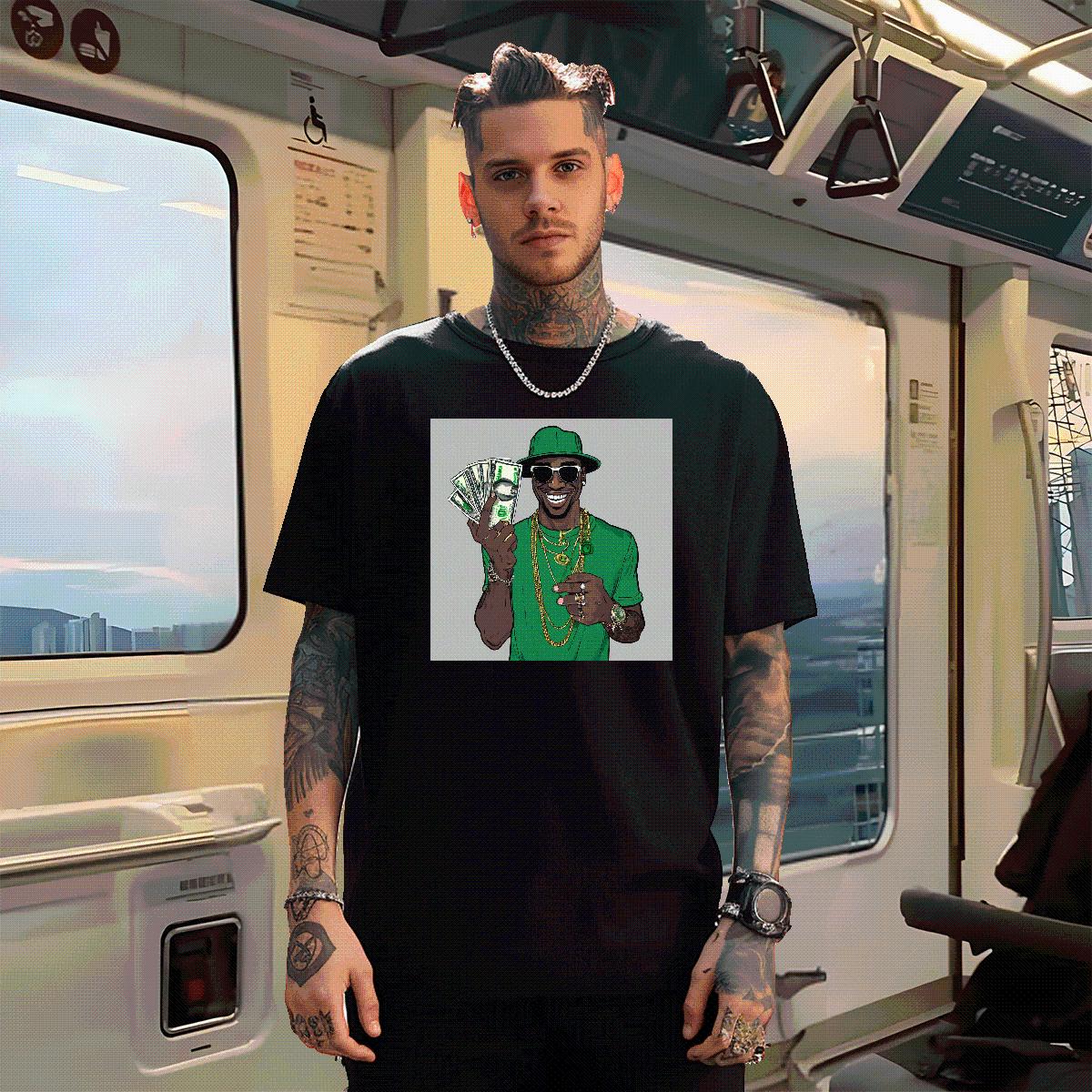 Wholesale T shirt XH 230g Cotton Summer Casual Breathable Crew Neck Cotton Men Clothes T-Shirt Classic Casual Black White Top Tees