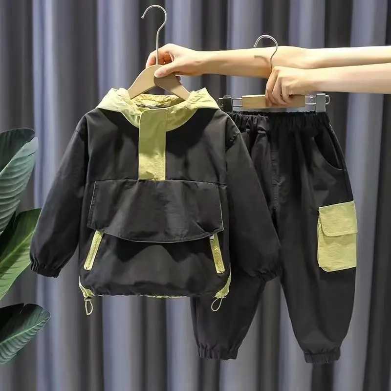 Clothing Sets Boys Spring And Autumn Set Handsome New Foreign Style Baby Sports Childrens Clothing Two Piece Set For Boys Kids Outfits