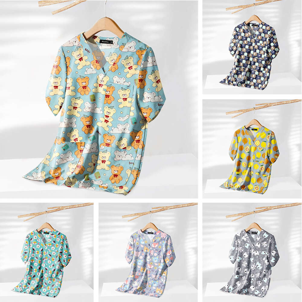 Two Piece Set Women Scrubs Scrubs New Arrival Show Thinness Gentle Wind High Elasticity French Temperament Ventilation Linen Short