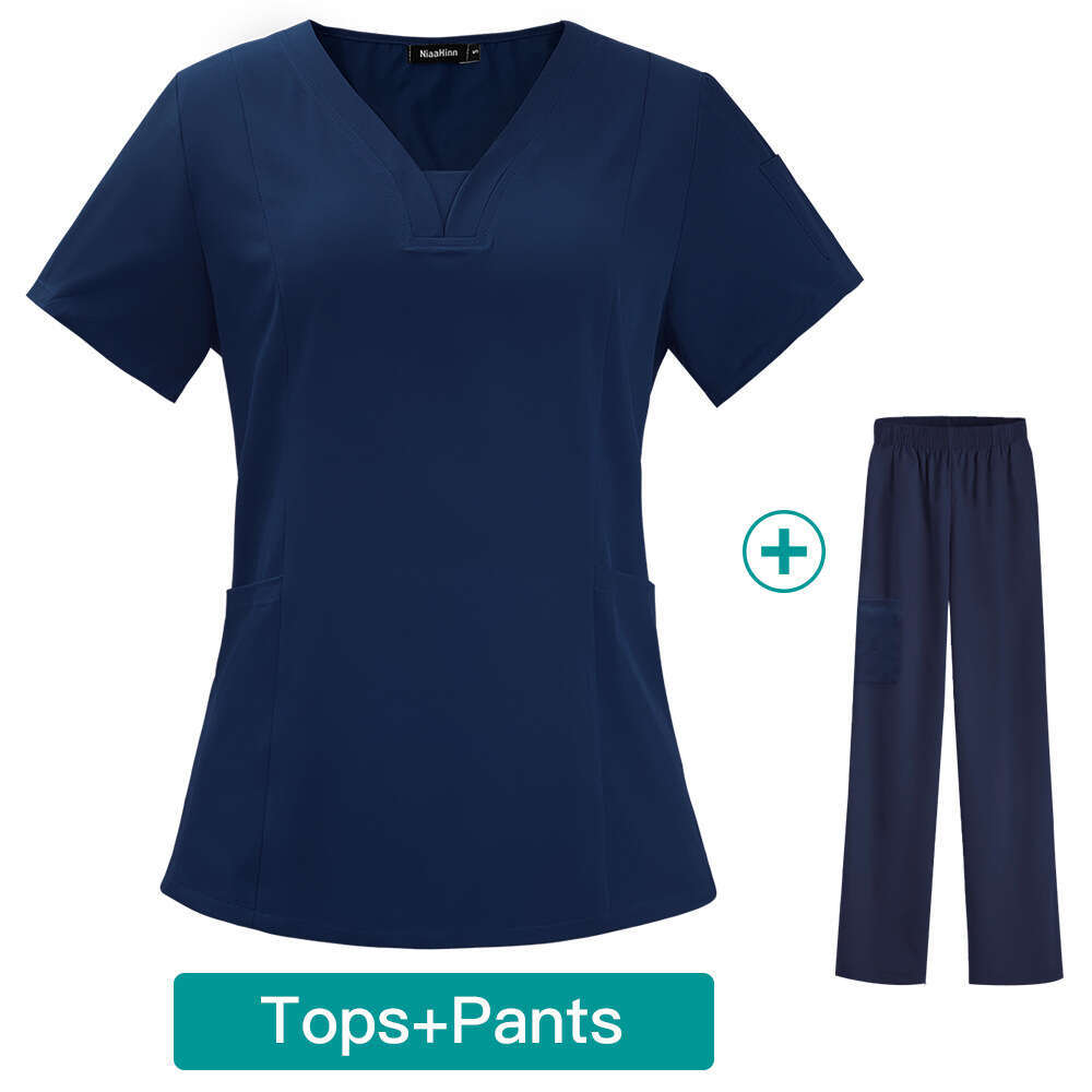 Niaa Hinn Scrubs Designer Two Piece Set Women New Product New Arrival Long Show Thinness French Ventilation Printing Versatile Loose Linen Temperament