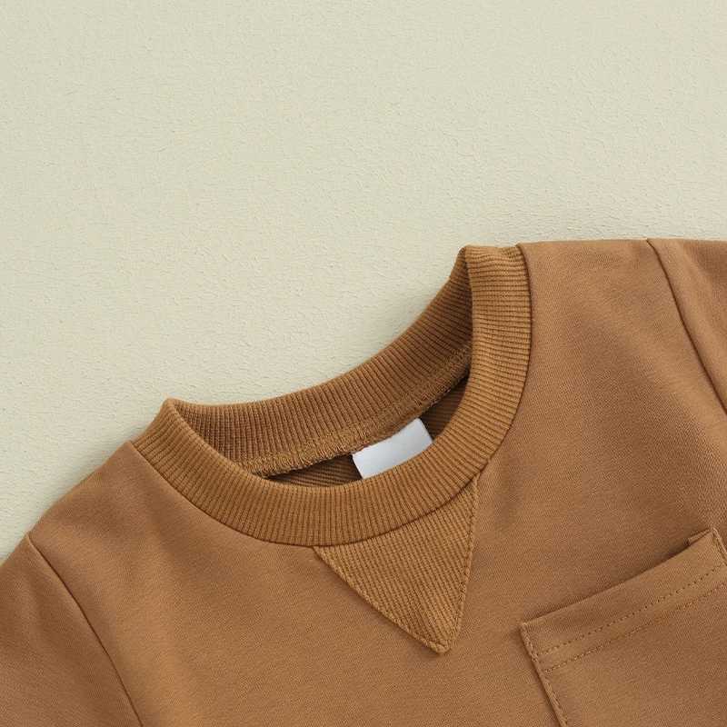 Clothing Sets 0-3Y Toddler Infant Kid Baby Boy Clothes Sets Short Sleeve Solid Color Tops and Drstring Shorts Summer Outifts Clothing