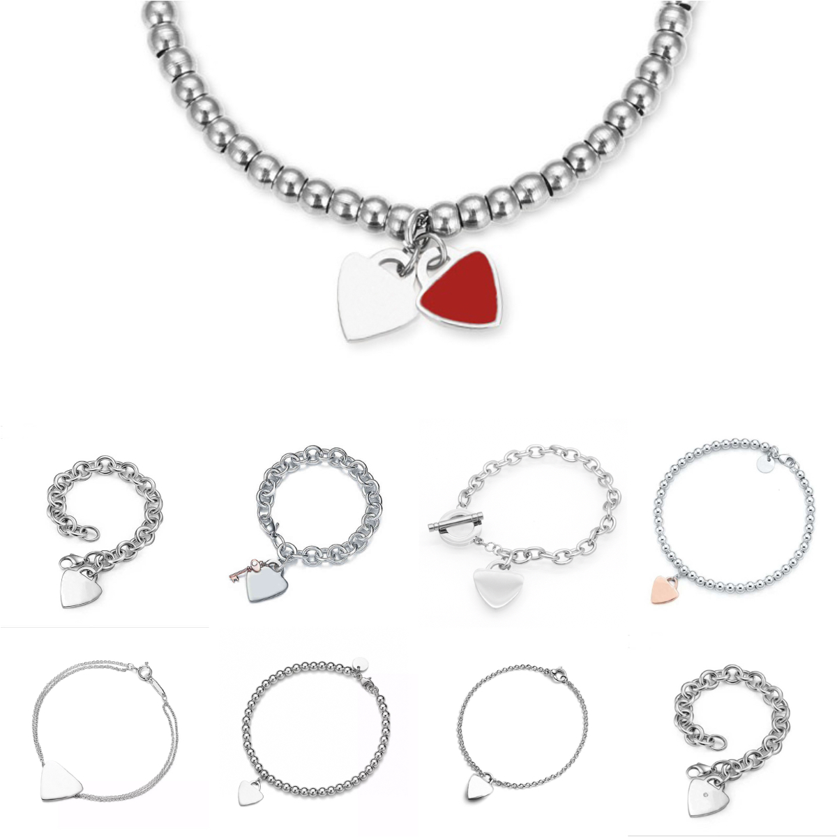 bracelet charms jewlery designer for women heart bracelet sterling silver jewelry 925 silver bracelet Engagement charm bracelet luxury brand bracelet gift nature