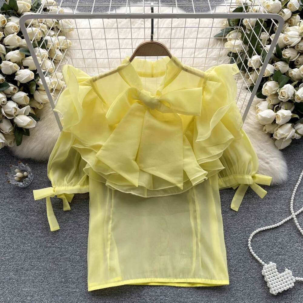 Best Saller Short-sleeved Spring Loose Versatile Casual Slim Streetwear Autumn Women Short Chiffon Lace Street Activity Crop Tops2 Graphic T Shirts