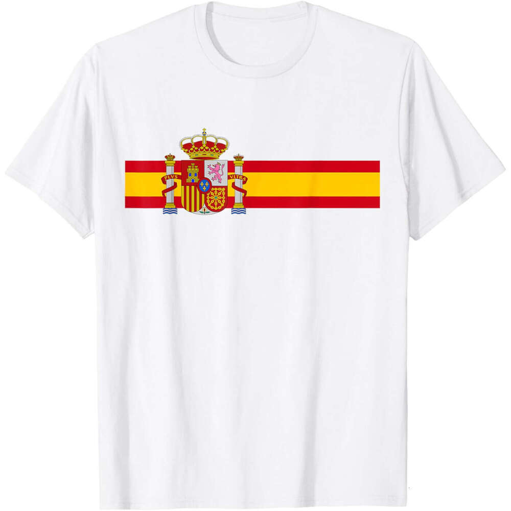 Spain National Flag Espana Colour Band Madrid T-shirt Mens Womens T shirts Soccer fans Tees tops Tshirt Free shipping