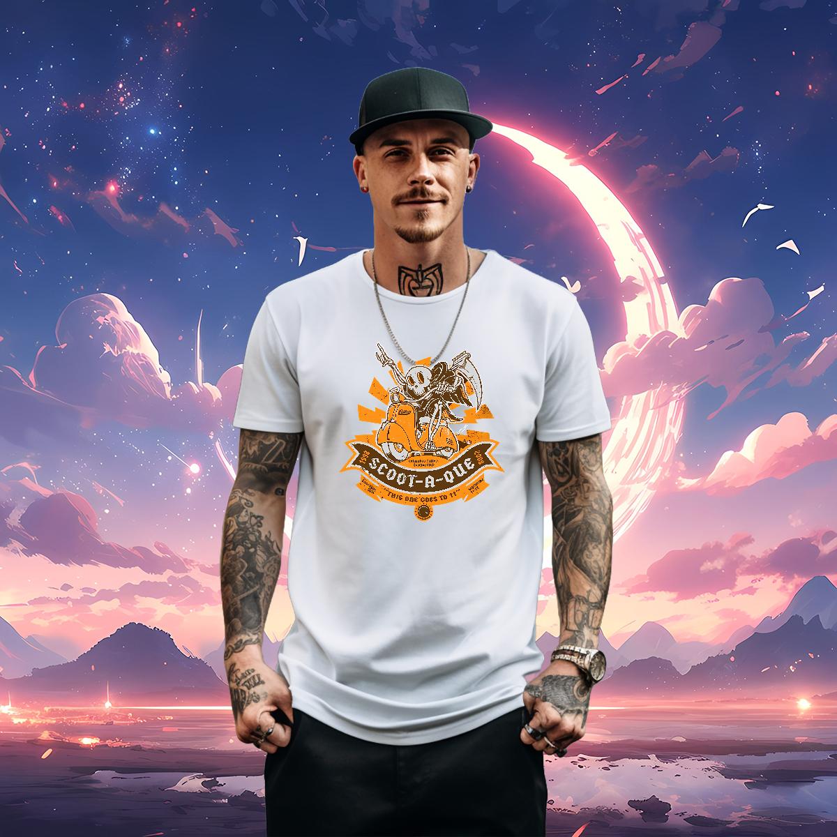 Fashion Casual Man T Shirts Skeleton 230g Cotton Skull Casual Beach Tshirt for Man Woman Breathable Short Sleeve Designer