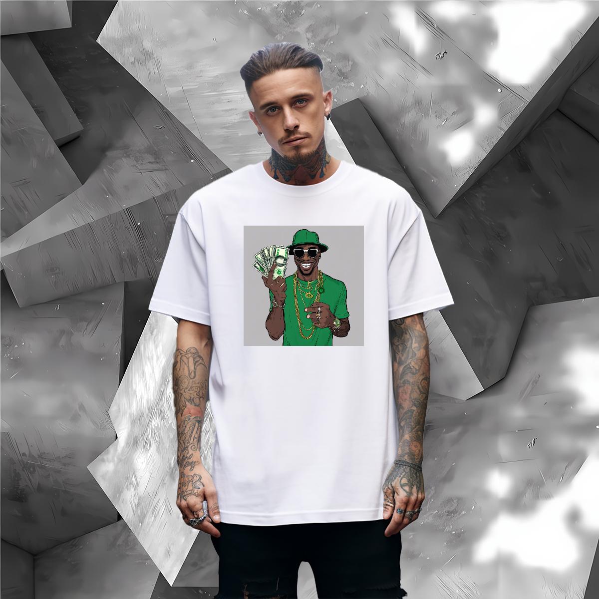 Fashion Design Men T Shirts XH 100% Cotton 230g Custom Print Plus Size Summer Casual Mens Tshirts 180g Cotton Popular