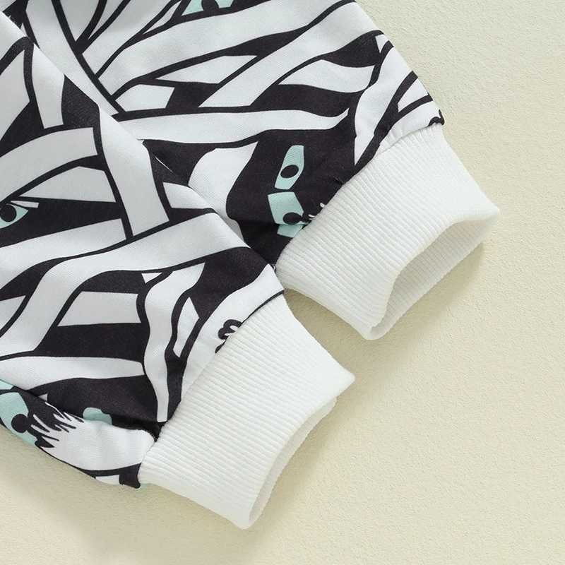 Clothing Sets Baby Autumn Tracksuit Set Toddler Baby Boys Long Sleeve Cartoon Mummy Print Sweatshirt Pants 2-piece Outfit for Children