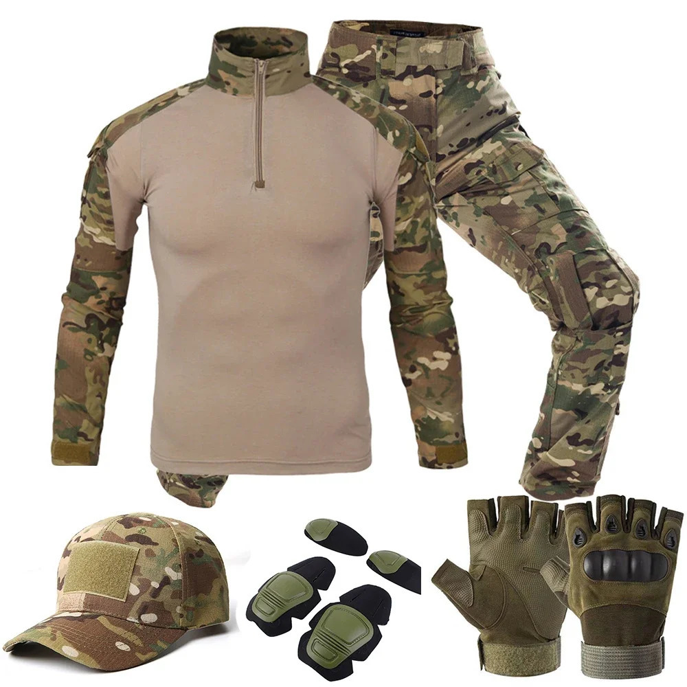 Tactical Milita Uniform Suits Camouflage Suit Hunting Shirts Pants Airsoft Paintball Clothes Sets outdoor Camo uniform Force 240716