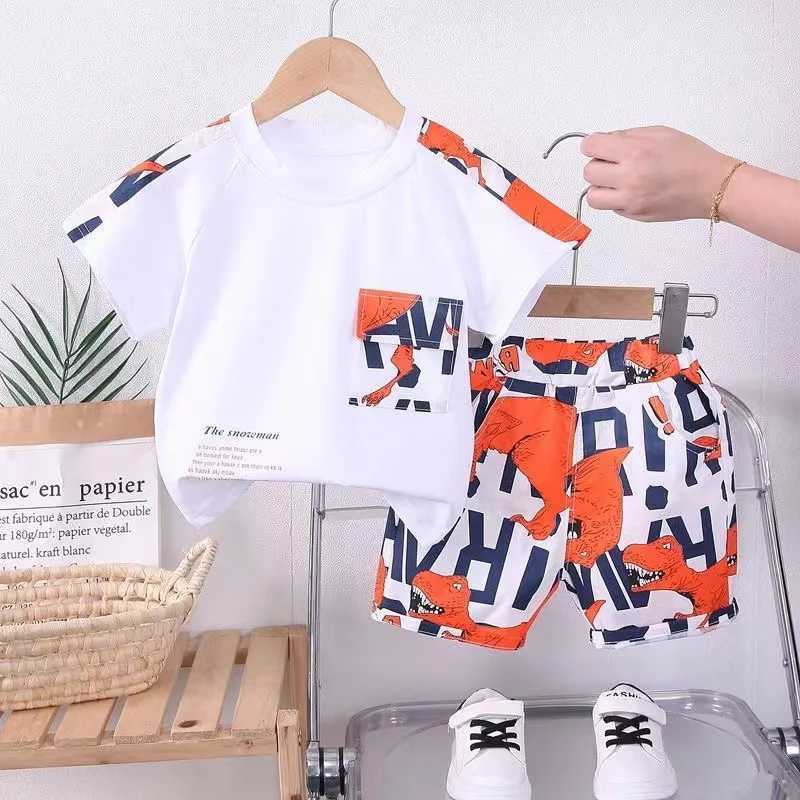 Clothing Sets New Summer Baby Girls Clothes Suit Children Outfits Boys Sports T-Shirt Shorts 2Pcs/Sets Toddler Casual Costume Kids Tracksuits