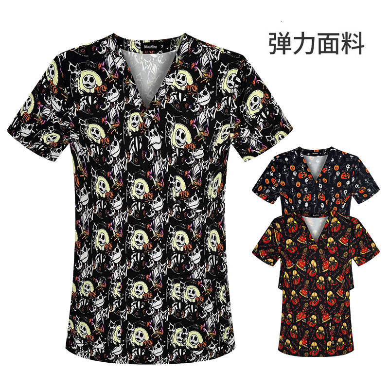 Scrubs for Women Uniform Undefined Two Piece Set Women Scrubs New Product Non-ironing Gentle Wind Versatile Popular Sexy Loose Short Bifurcated