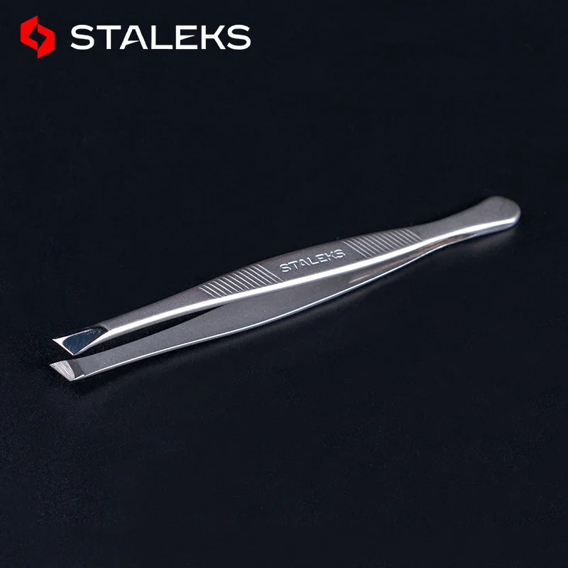STALEKS TC-10/3 professional high-quality stainless steel angled tip eyebrow and makeup tool 240715