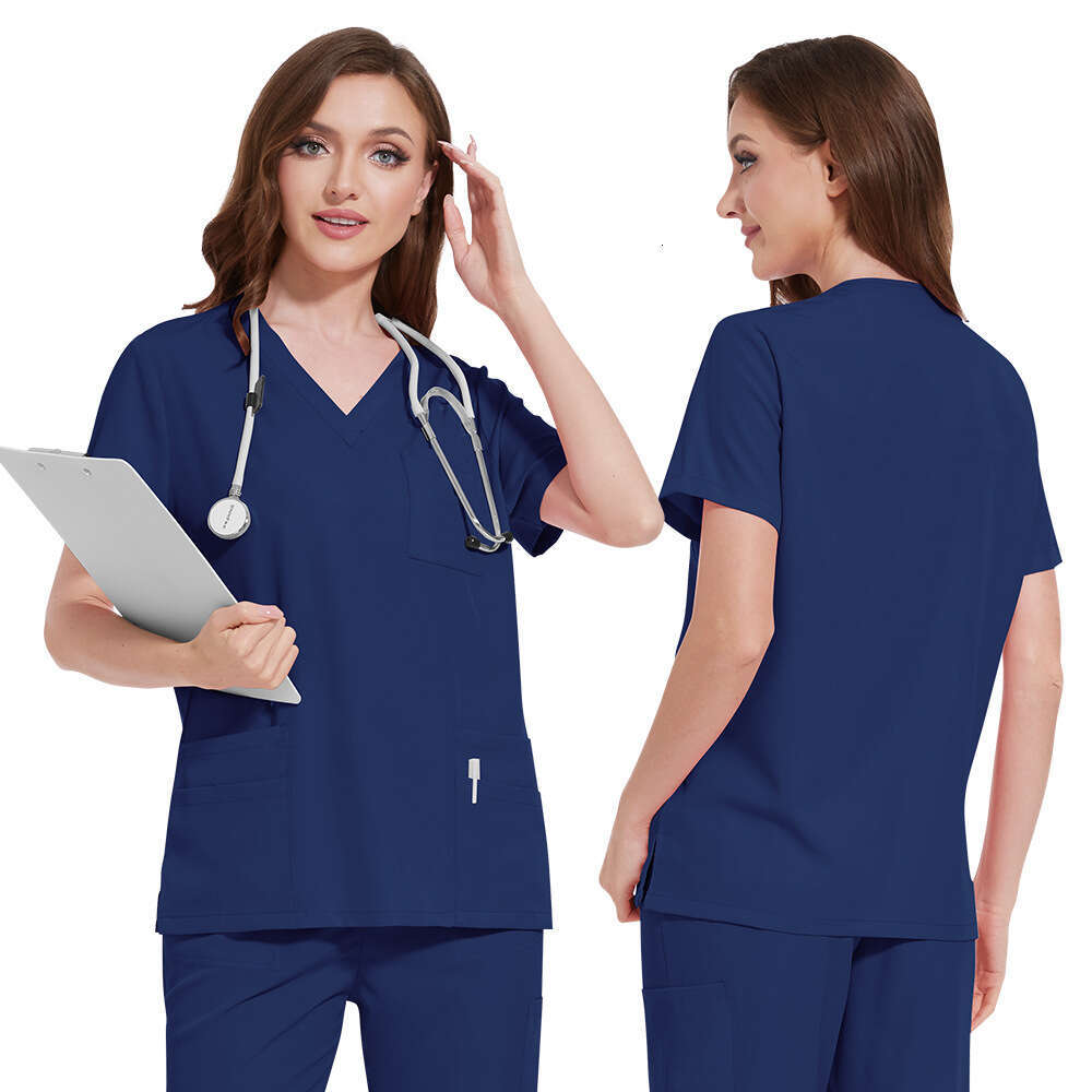 Niaa Hinn Scrub Set Scrubs New Product Show Thinness Non-ironing Washable High Elasticity Gentle Wind Fashion Temperament Loose Bifurcated Sexy Novelt