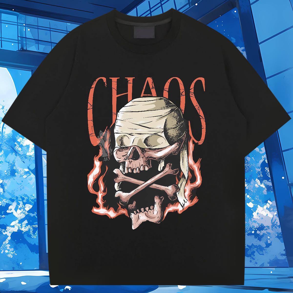 Fashion Designer T-Shirts Skeleton 100% Cotton 230g Oversized Street Casual Tshirt for Man Woman Cotton Breathable Soft Loose