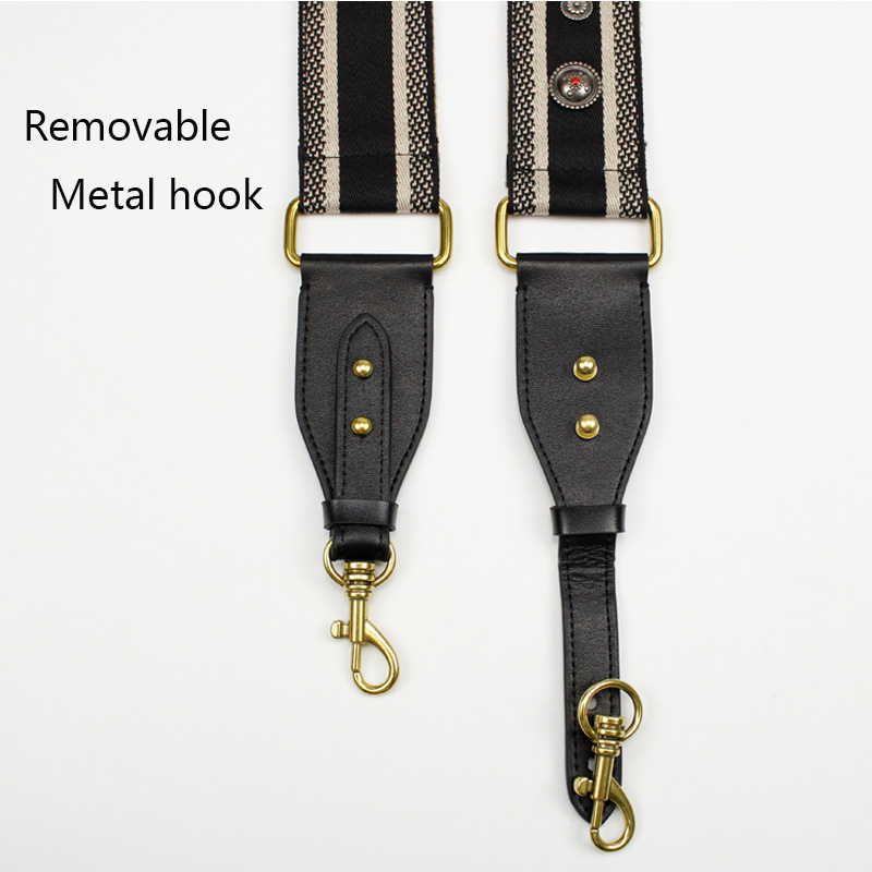 TINBERON Canvas Shoulder Bag Strap Vintage Rivet Crossbody Width Shoulder Strap Leather Bag Part Accessories Apply To Saddle Bag