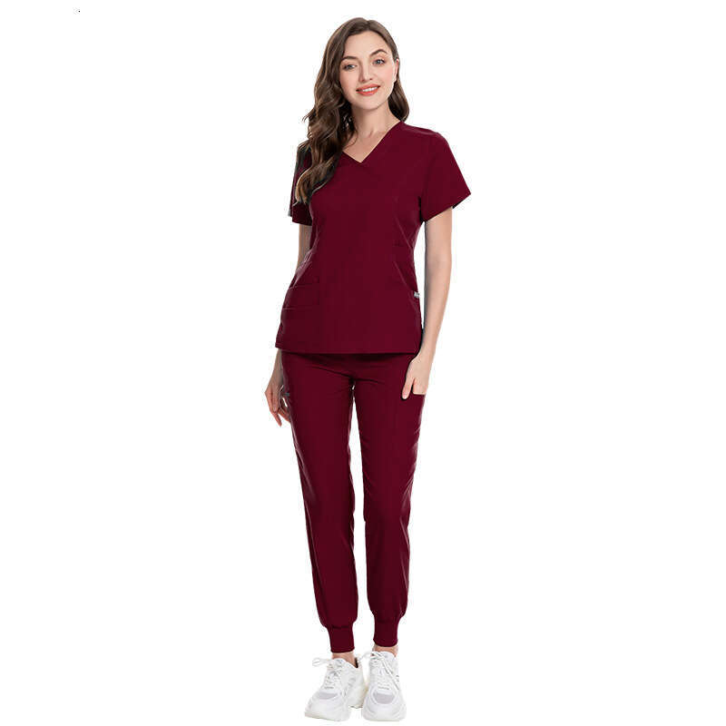 Niaa Hinn Scrubs New Product New Arrival Long Non-ironing High Elasticity Show Thinness French Leisure Time Ventilation Versatile Solid Short Waist