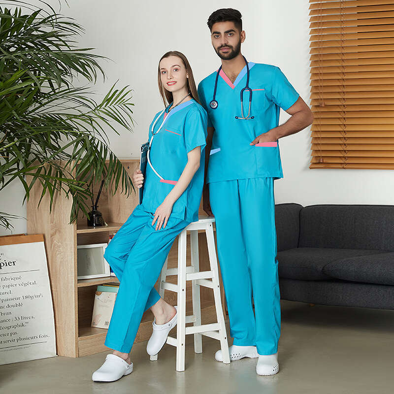 Niaa Hinn Scrub Set Two Piece Set Women Undefined Scrubs for Women Uniform New Arrival French Long Ventilation Fashion Loose Self-cultivation Short Bi
