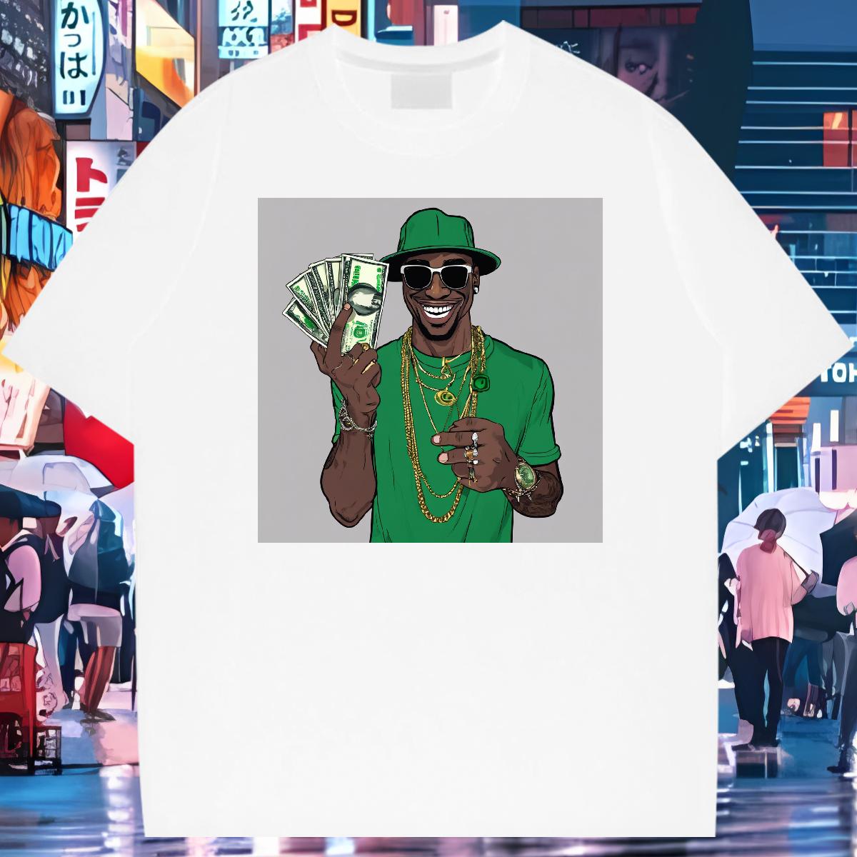 Brand Men T Shirts XH 100% Cotton 230g Street Casual Short sleeve Cotton Soft Men Tshirts DIY Custom Print Oversized Clothes