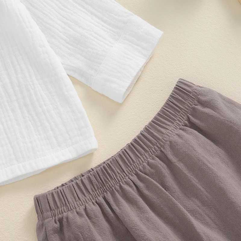 Clothing Sets Baby Kids Boy Fall Clothes Solid Color Button Long Sleeve Shirt with Bow Tie and Elastic Pants 2 Piece Outfits for Toddler