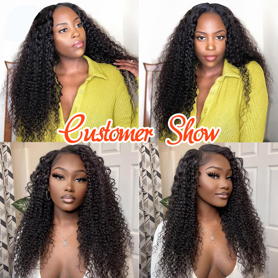 New V Part Wig Human Hair No Leave Out Deep Wave Wig Upgrade U Part Wig No Glue Suit Your Natural Hair Curly Human Hair Wig