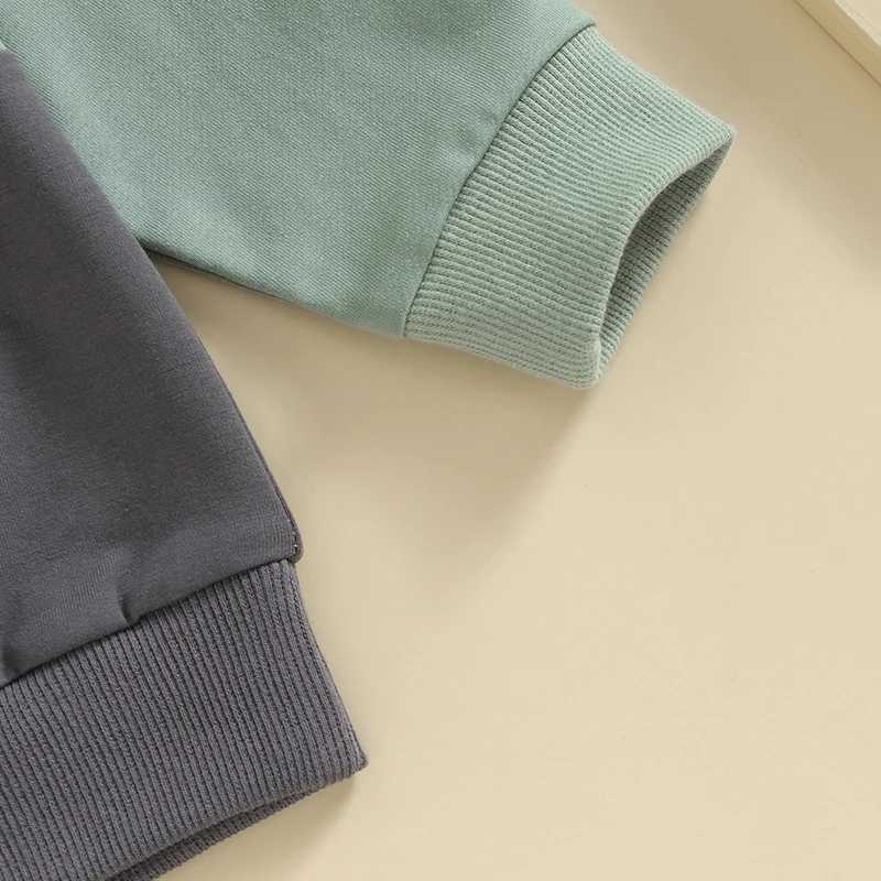 Clothing Sets 2Pcs Autumn Baby Boys Clothes Set Contrast Color Newborn Sweatshirt+Pant Baby Boy Tracksuit Toddler Spring Clothes Outfit