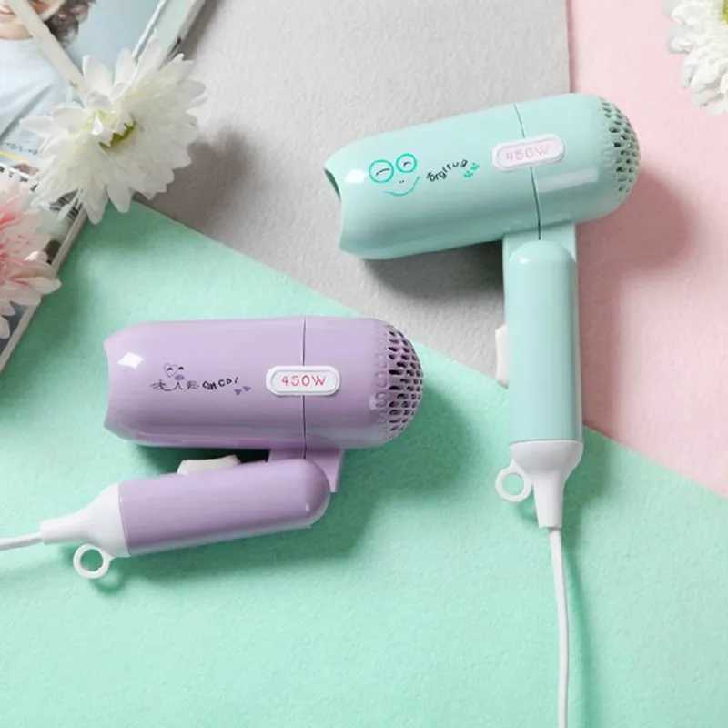 450W Foldable Mini Hair Dryer Household Dormitory Travel Lightweight Quick Drying Hairdryer Styling Tool Low Noise New