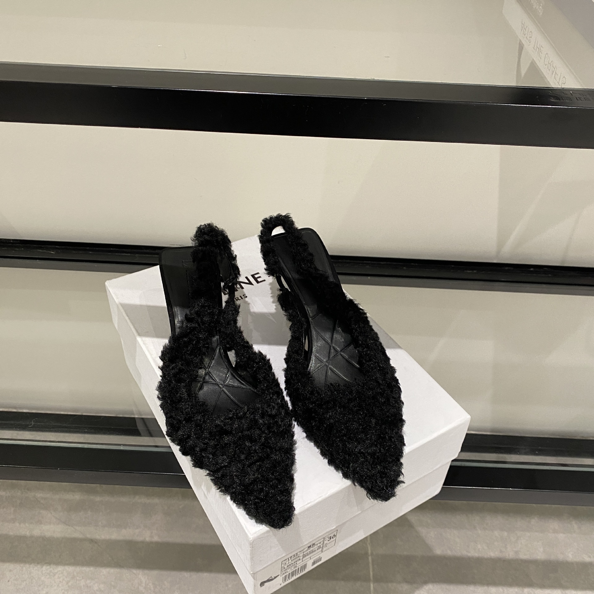 shipping women slim sandals Free heels fairy style for spring 2023. New design with pointed back and empty high-heeled fur sole Lhshoe