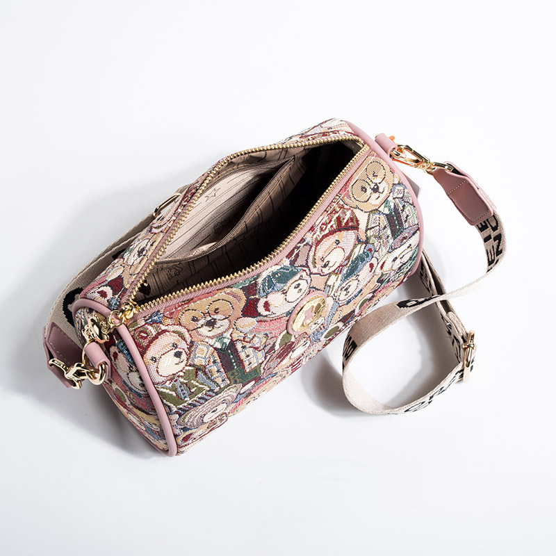BeiBaoBao Kawaii Bear pattern crossbody women's bag exquisite Thick shoulder strap Girl's shoulder bag messenger bags for women