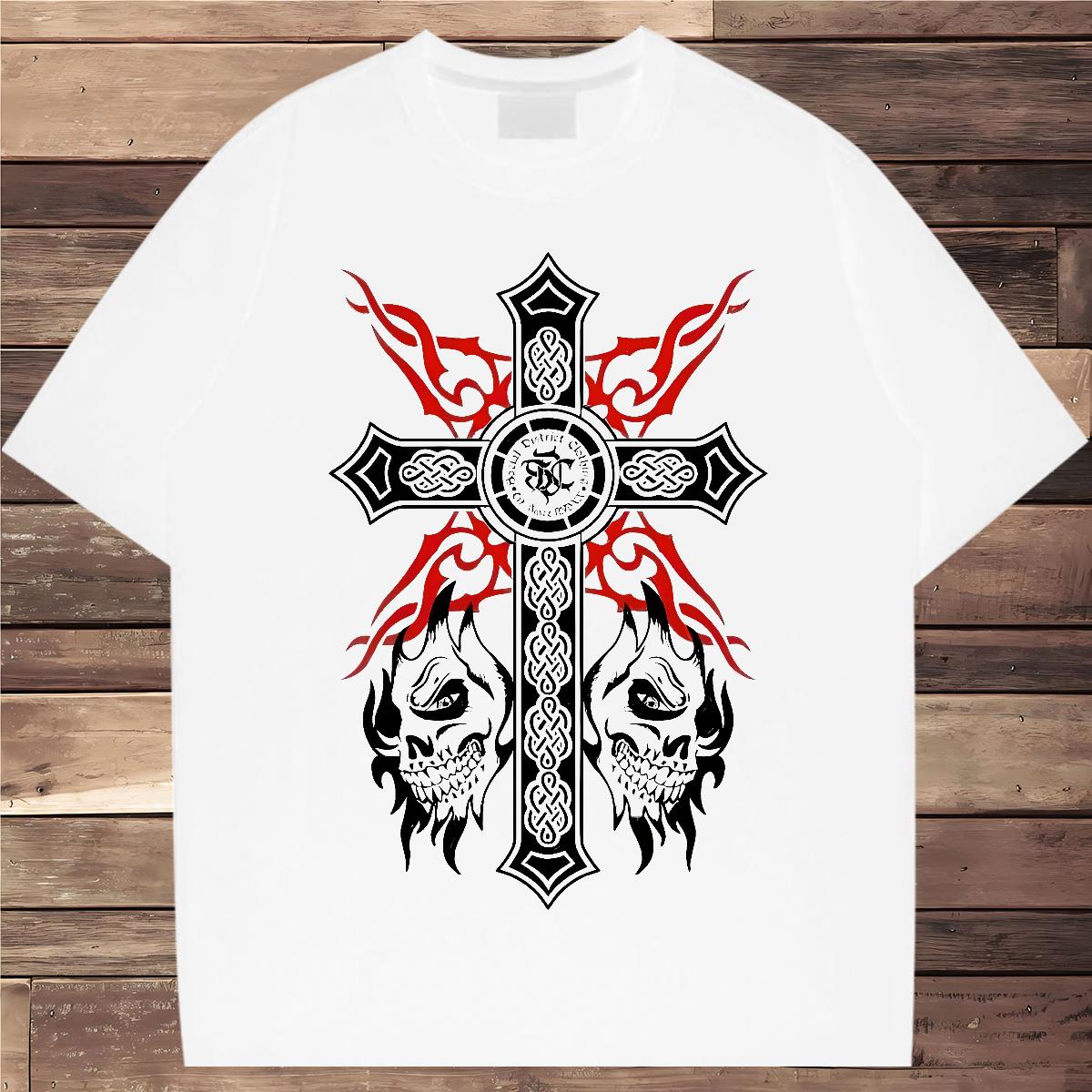 Designer T-Shirts fathion 230g 100% Cotton Customized Print Spring Summer Couples T Shirts Breathable Crew Neck Loose