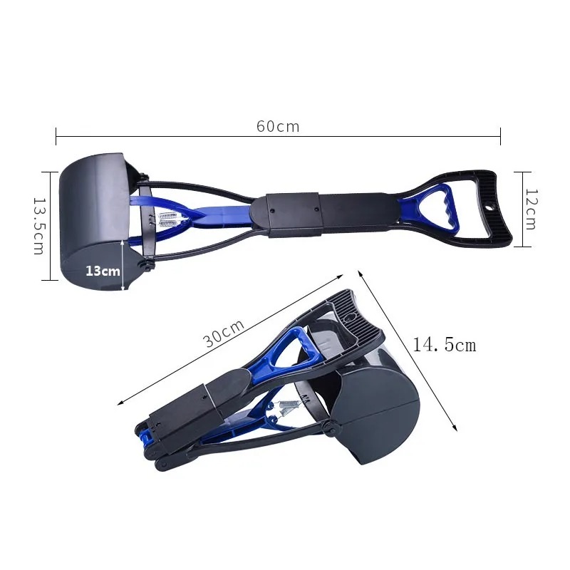Long Handle Scooper Dog Cat Picker Jaw Poop Scoop Pick Up Clean Waste Cleaning Tools Pet Supplies 60CM Free shipping