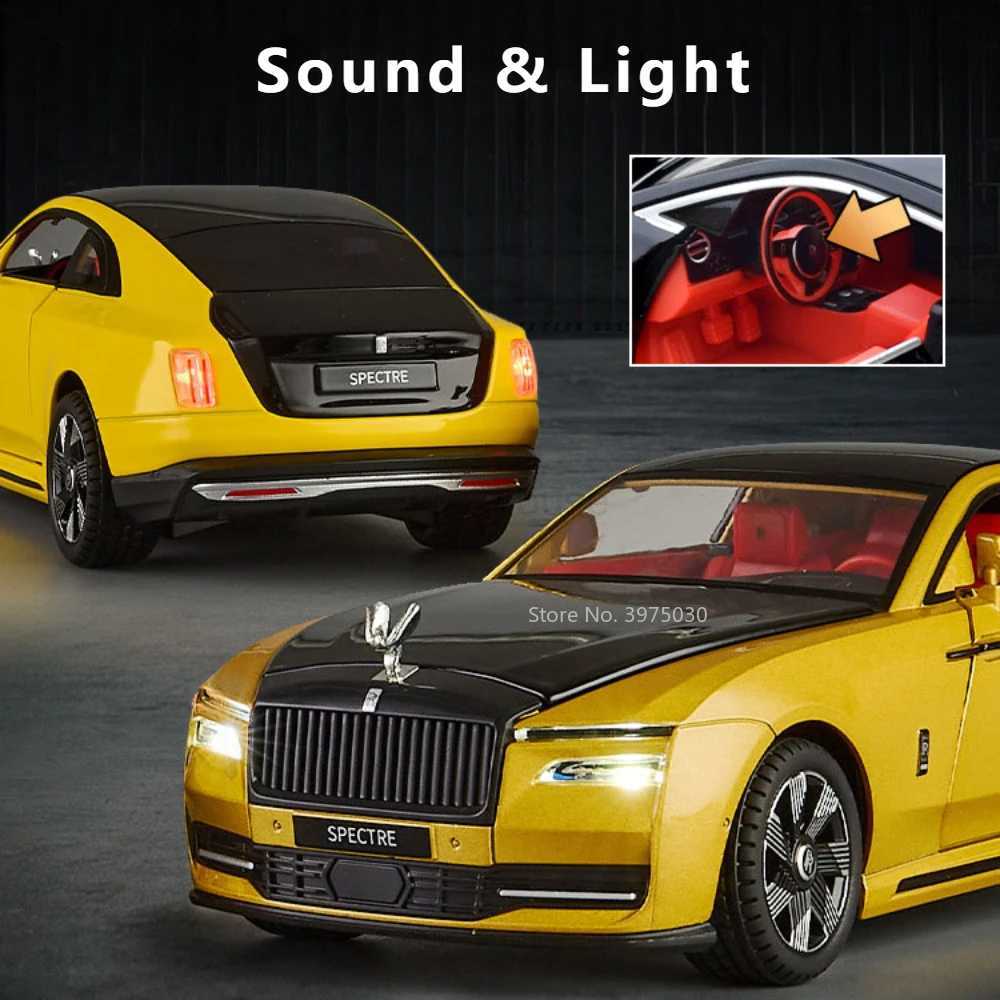 1/24 Alloy Diecast Car Model Rolls Royce Spectre Toy Simulation Limousine Pull Back Sound Light Advanced Decorative Toys for BoyCL240717