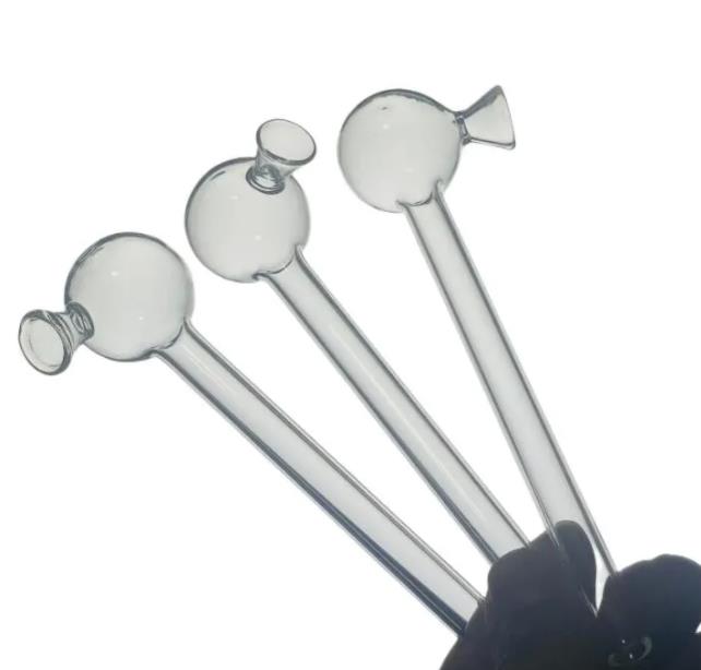 Shenzhuglass Glass Pipes Oil Burner Pipe 15cm glass Clear Quality Tube Handmade for Wax Concentrate