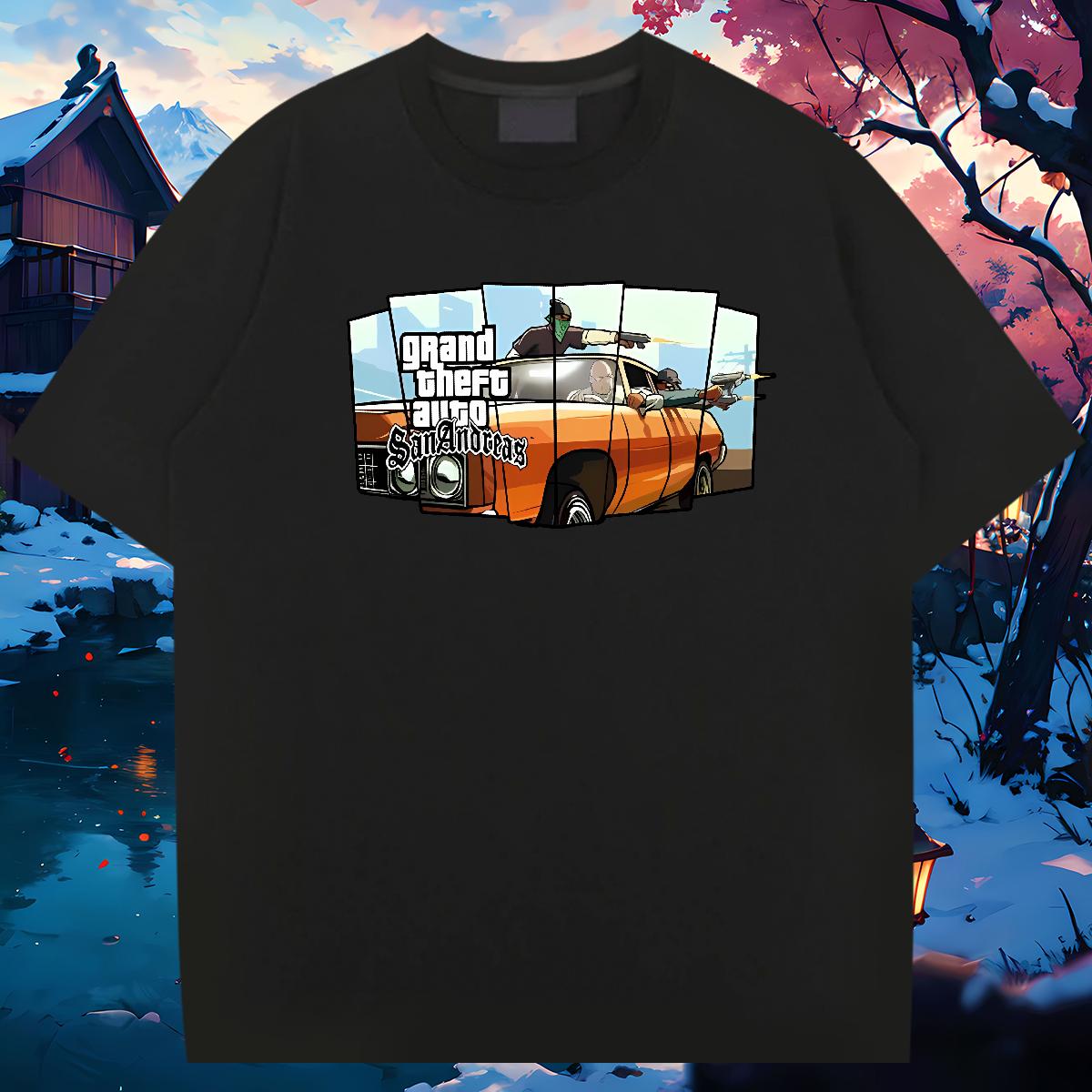 New Men T Shirts racing 100% Cotton 230g Plus Size Custom Tshirts Casual Daily Wear Cotton Breathable Soft Loose Tops Tees