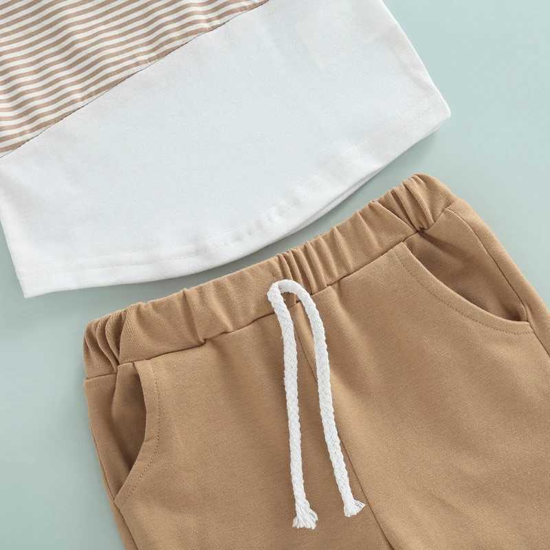 Clothing Sets Baby Boys 2PCS Pants Suit Short Sleeve Patchwork T-shirt + Short Pants Toddler Boys Summer Clothing Kid Casual Outfit