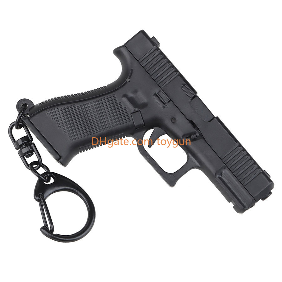 G45 Mini Toy Gun Model Keychain Cannot Shoot Plastic Pistol Model Decoration Boys Birthday Gifts Look Real Movie Collection For Adult Durable Portable