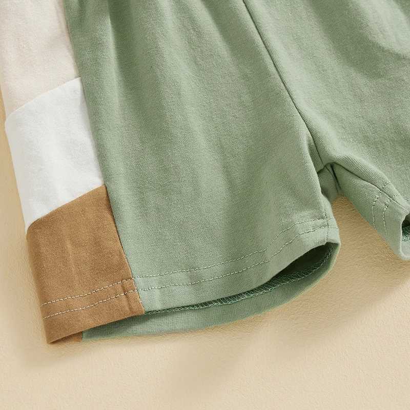 Clothing Sets Baby Boy Summer Outfits Clothing Set Casual Sleeveless Contrast Color Hooded Tank Tops + Shorts Set Toddler Clothes