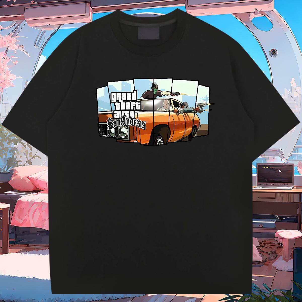 Casual New Men T Shirts racing 100% Cotton 230g Black Oversized Tshirts Spring Summer O-Neck Short Sleeve Cotton Popular Clothings