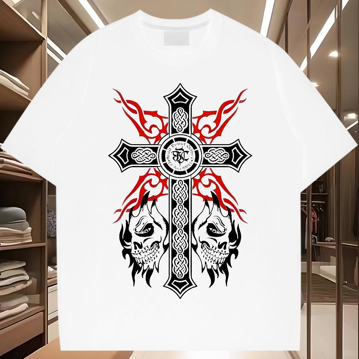 Designer T-Shirts for Men fathion 100% Cotton 230g Street Crew Neck Cotton Couples T Shirts 2024 New Anime Top Tees